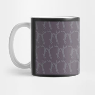 Boxing Hares - Aubergine Mug